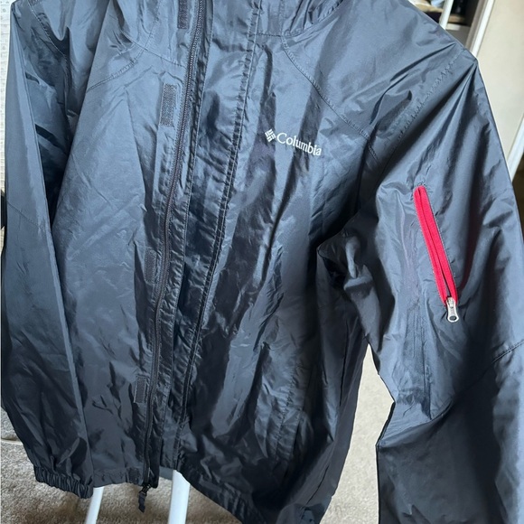 Black Columbia Windbreaker Jacket Omni-shield Size 14/16 Zip Up XL - Picture 4 of 16